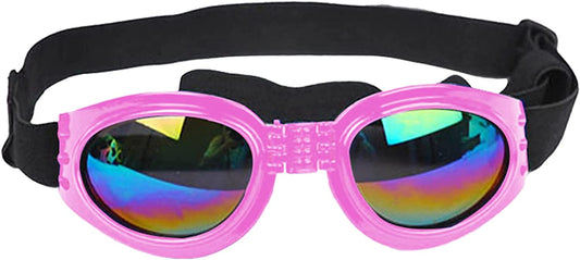 GILIGEGE Dog Goggles Pet Sunglasses Adjustable Folding Eye Wear Uvs Protection Windproof Polarized Sunglasses Dolls Clothing and Patterns (Pink, One Size) Animals & Pet Supplies > Pet Supplies > Dog Supplies > Dog Apparel GILIGEGE Pink One Size 