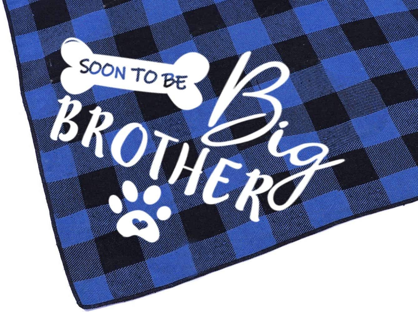 Big Brother Dog Bandana, Reversible Plaid Triangle Bibs Pet Scarf Animals & Pet Supplies > Pet Supplies > Dog Supplies > Dog Apparel Pawskido   