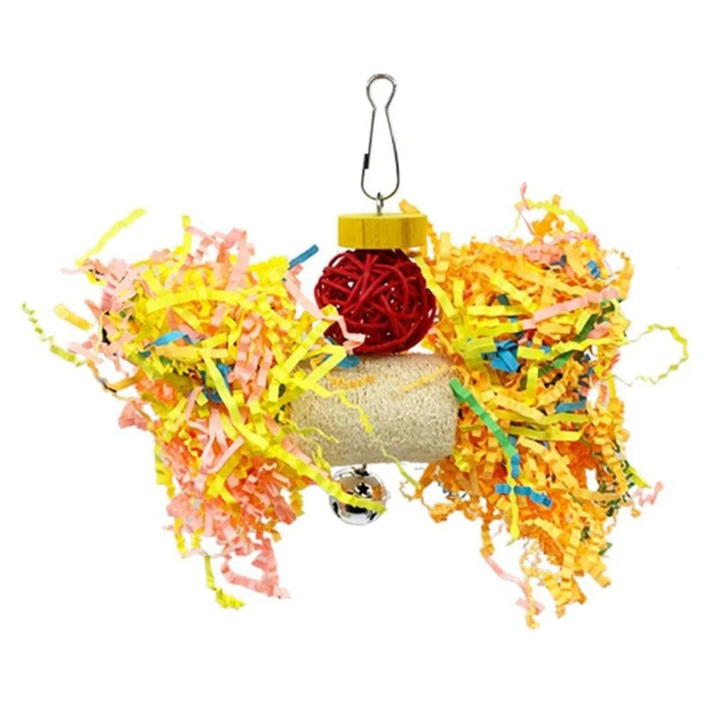 Bird Parrot Shredding Toys Chewing Foraging Hanging Cage Paper Strings Wire Drawing Ball Toys Relieve Boredom Animals & Pet Supplies > Pet Supplies > Bird Supplies > Bird Toys KOL PET   