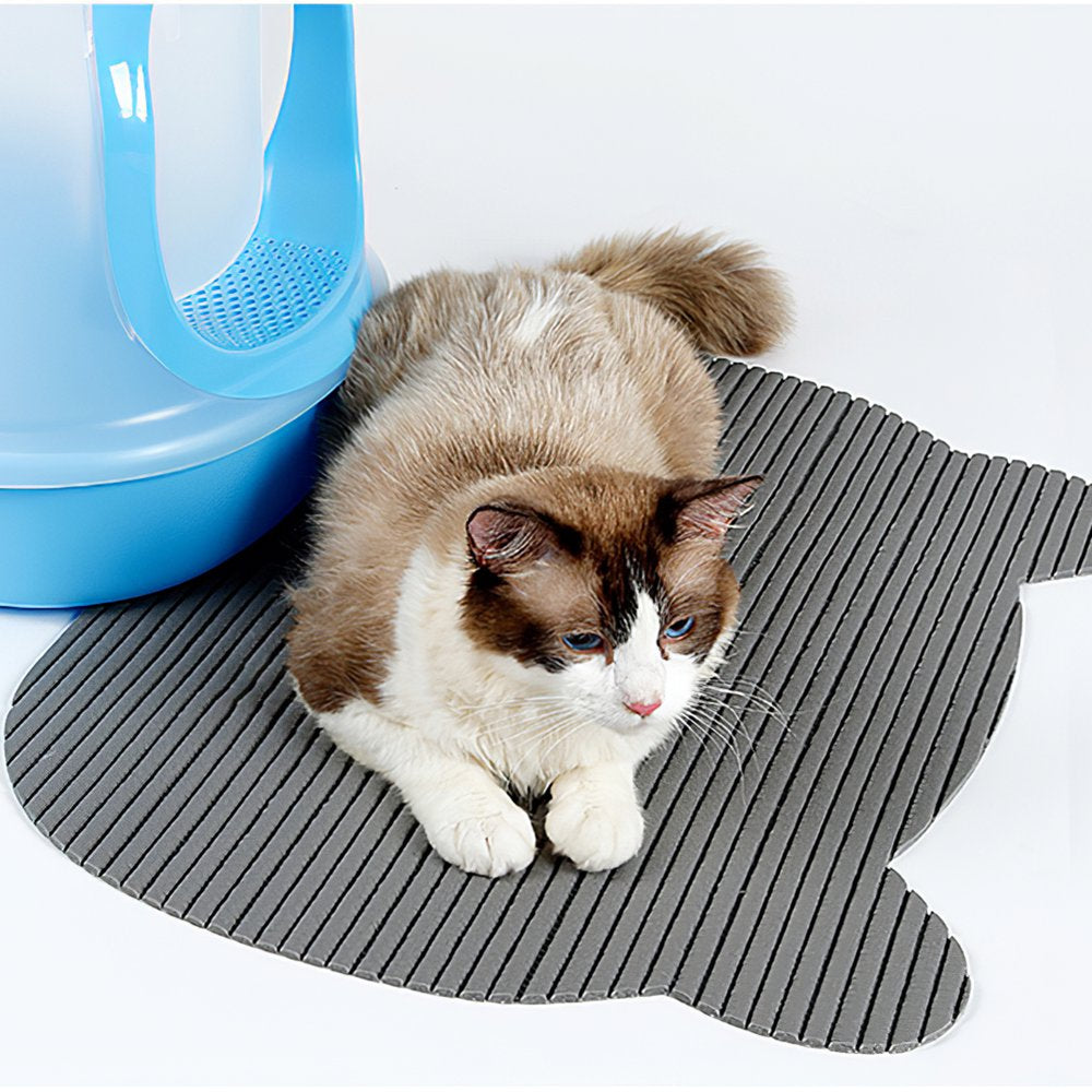 Cat Litter Mat Anti-Slip Trapping Litter Pad Space-Saving Cat Litter Scatter Control Mat Litter Box Pad Gray Cat Litter Blanket for Home Keeping Clean Animals & Pet Supplies > Pet Supplies > Cat Supplies > Cat Litter Box Mats QYMHOODS   