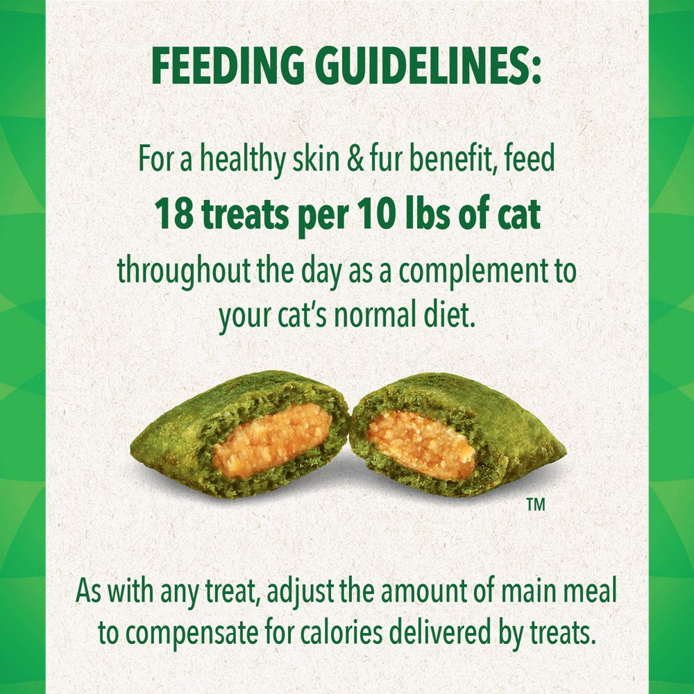 Greenies Salmon Flavor Soft Crunchy Treats for Cats, 16 Oz. Tub