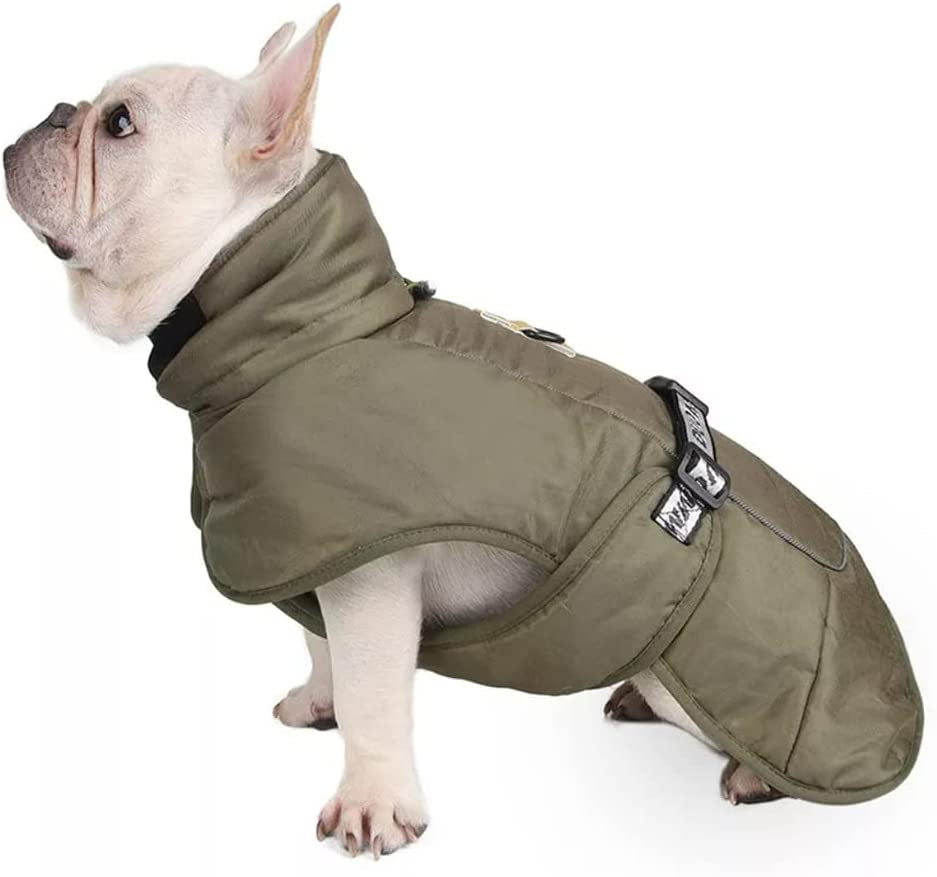 Ciyada Reflective Waterproof Windproof Dog Coat Cold Weather Warm Dog Jacket Reversible Winter Dog Vest for Small Medium Large Dogs,3Xl,Armygreen Animals & Pet Supplies > Pet Supplies > Dog Supplies > Dog Apparel Ciyada Armygreen 6XL 