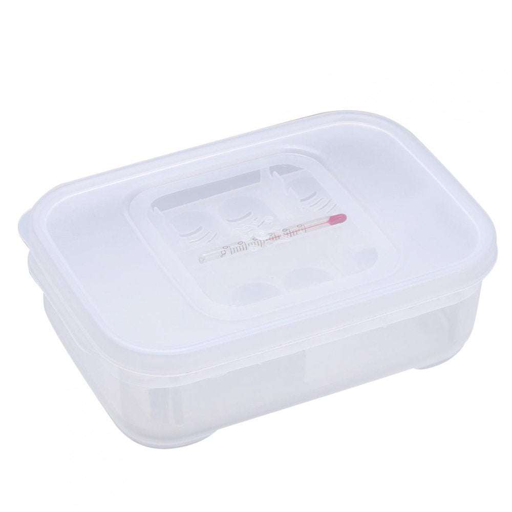 Haofy Reptile Egg Breeding Hatchery Box Transparent Plastic Amphibian Hatching Box Case Tray Breeding Incubator Hatching Tray for Snake Lizards Reptiles with Thermometer Animals & Pet Supplies > Pet Supplies > Reptile & Amphibian Supplies > Reptile & Amphibian Substrates Haofy   