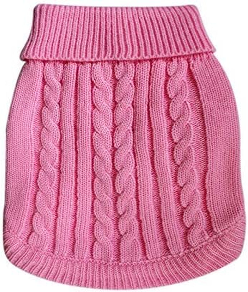 FAMI Small Dog Sweaters Knitted Pet Cat Sweater Warm Dog Sweatshirt Dog Winter Clothes Kitten Puppy Sweater(Pink,M) Animals & Pet Supplies > Pet Supplies > Dog Supplies > Dog Apparel FAMI   