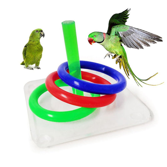 Meidiya Bird Toys,Bird Trick Tabletop Toys,Training Stacking Color Ring Toys Sets,Parrot Chew Foraing Toys,Education Play Gym Playground Activity Cage Puzzle Toys Animals & Pet Supplies > Pet Supplies > Bird Supplies > Bird Gyms & Playstands Meidiya   
