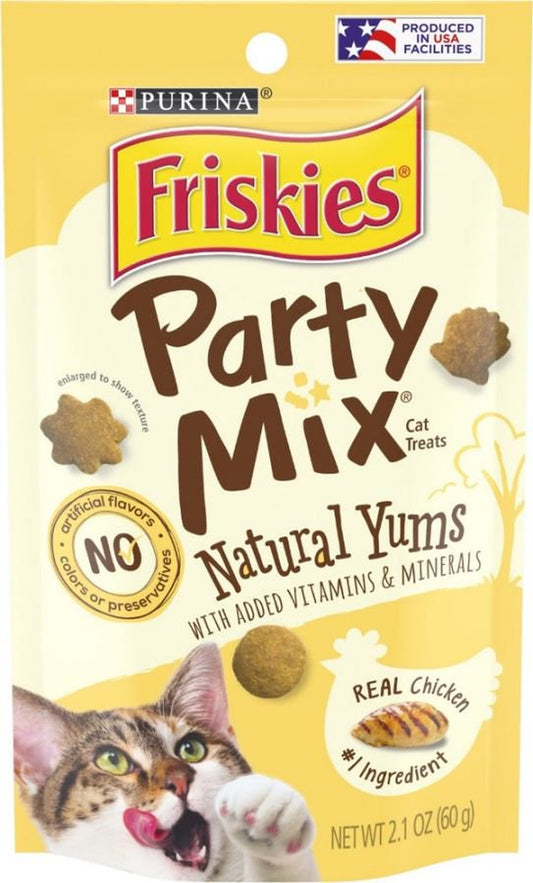 Friskies Friskies Party Mix Cat Treats Natural Yums with Real Chicken 2.1 Oz (60 G)