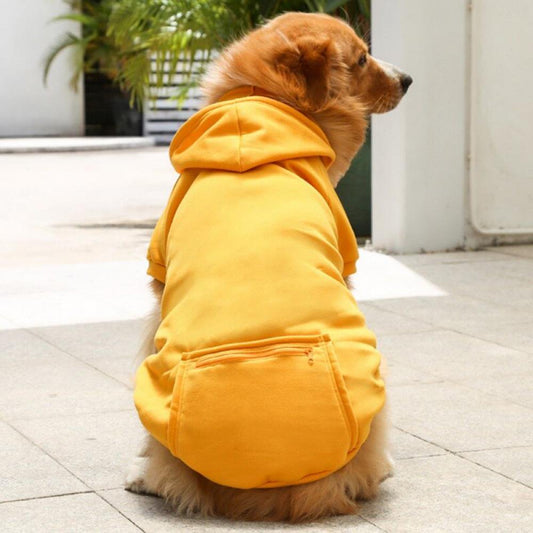 Elaydool Winter Dog Clothes Pure Color Cat Dog Hoodie Autumn Winter Dog Coat Jacket Puppy Chihuahua Windproof Apparel for Small Large Dog Animals & Pet Supplies > Pet Supplies > Dog Supplies > Dog Apparel Elaydool 4XL Yellow 