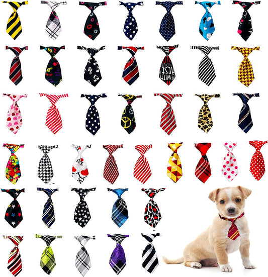 Jpgdn 40PCS Dog Neck Ties Dog Ties Adjustable Doggy Neckties Bulk for Small Medium Puppy Bulk Pet Ties Grooming Accessories for Girl Boy Cat Kitten Summer Valentines Holiday Birthday Wedding Costumes Animals & Pet Supplies > Pet Supplies > Dog Supplies > Dog Apparel JpGdn   