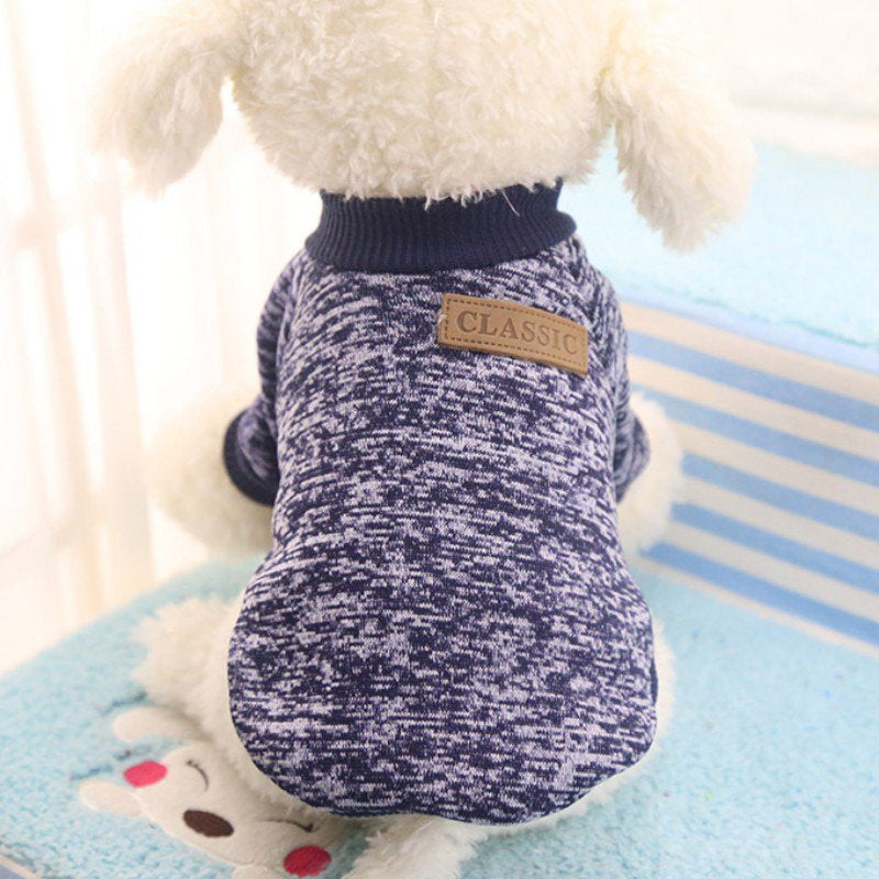 Pet Dog Warm Sweaters, Knitted Classic Pet Sweater Autumn Winter Warm Costume Pet Dog Cat Warm Coat Dog Classic Custome Knit Sweater Winter Clothes Apparel for Small Puppy,Coffee,Xs
