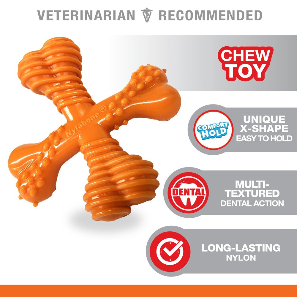 Nylabone Power Chew X-Shaped Dog Bone Chew Toy Beef Flavor Small/Regular - up to 25 Lbs. Animals & Pet Supplies > Pet Supplies > Dog Supplies > Dog Toys Central Garden and Pet   