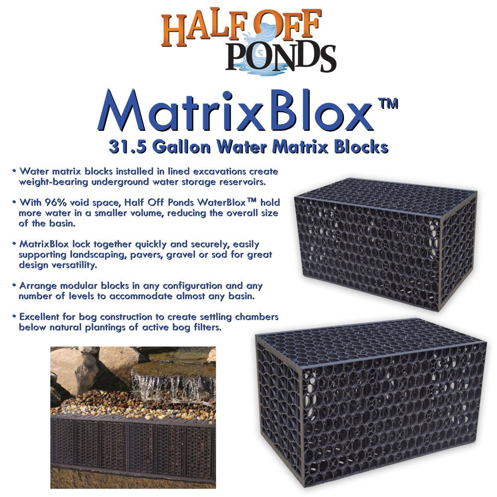 HALF off PONDS Simply Waterfalls 3300 Pond Free Waterfall Kit with Matrixblox, with 10 Ft by 15 Ft EPDM Liner and 3,000 GPH Aqua Pulse Series Submersible Pump - PSANB2 Animals & Pet Supplies > Pet Supplies > Fish Supplies > Aquarium & Pond Tubing Half Off Ponds   