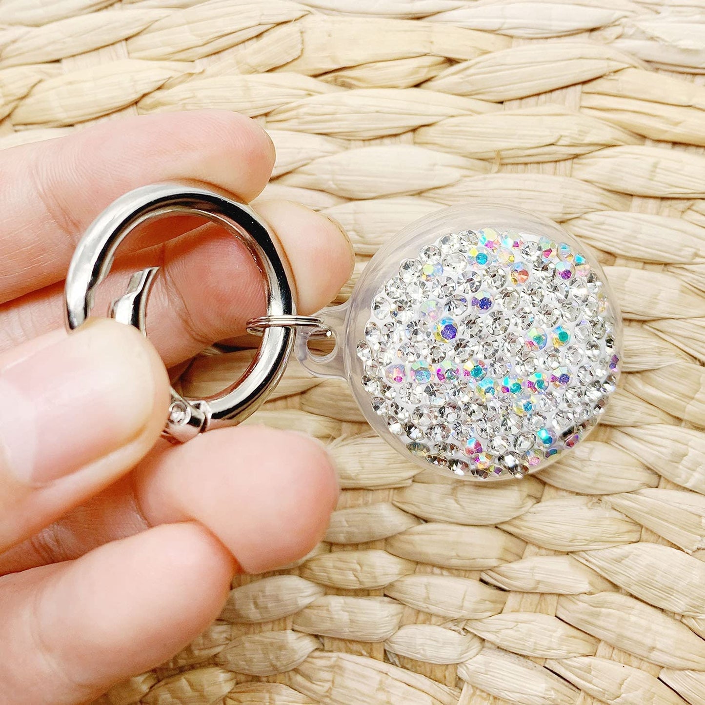 Bling Diamond Airtag Case Keychain, Crystal Airtag Holder for Luggage Dog Cat Pet Collar Electronics > GPS Accessories > GPS Cases RANXIZY   