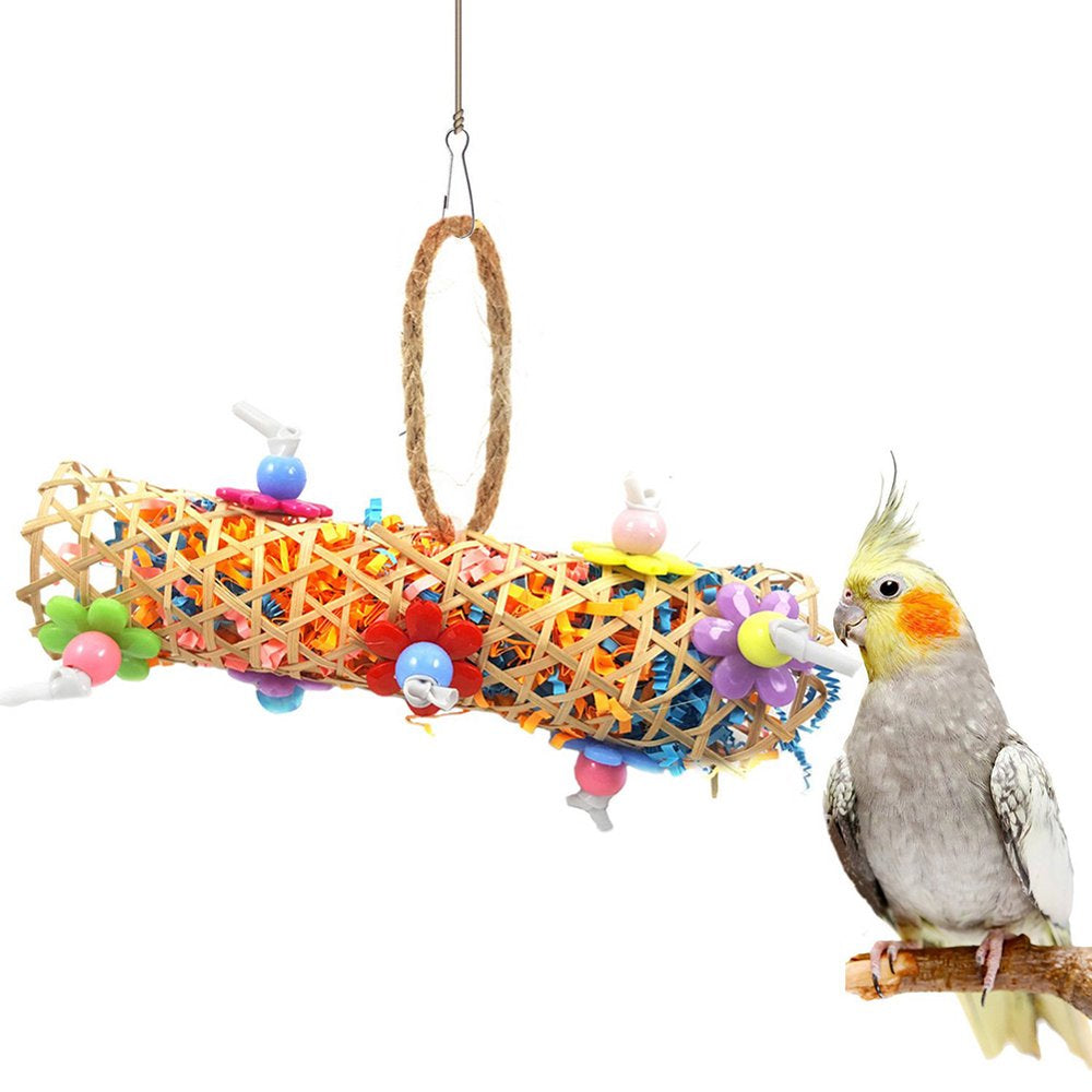 UDIYO Seller'S Recommendation, 3Pcs Pet Bird Parrot Bell Rattan Ball Hanging Climbing Cage Bite Chew Molar Toy