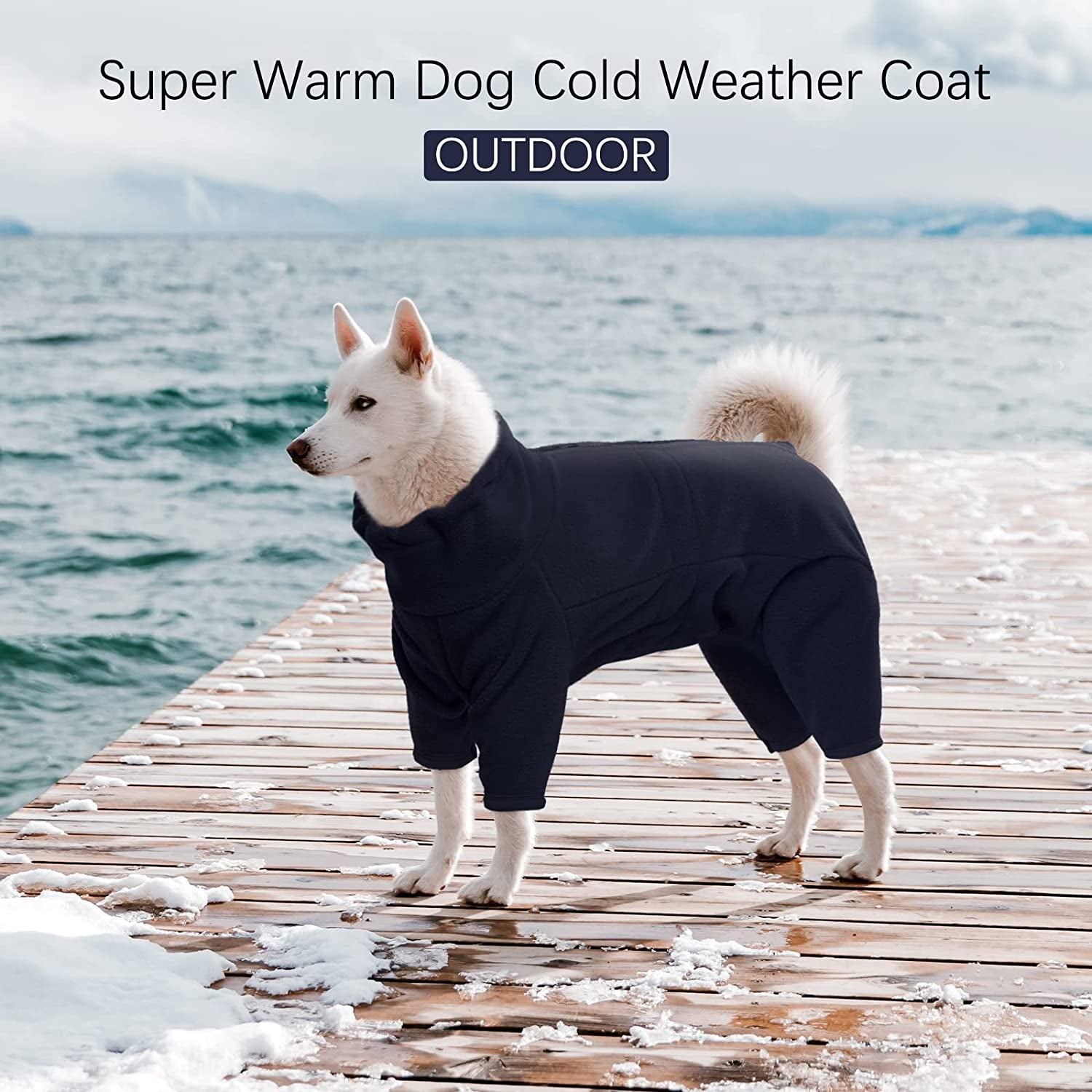 ROZKITCH Dog Winter Coat Soft Fleece Pullover Pajamas, Pet Windproof Warm Cold Weather Jacket Vest Cozy Onesie Jumpsuit Apparel Outfit Clothes for Small, Medium, Large Dogs Walking Hiking Travel Sleep Animals & Pet Supplies > Pet Supplies > Dog Supplies > Dog Apparel ROZKITCH   