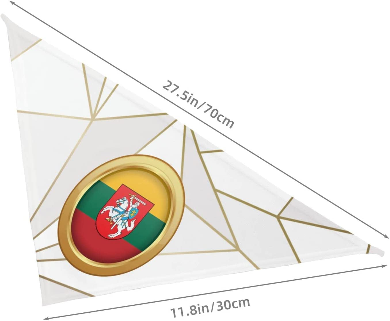 Golden Disc Lithuania Flag Pet Dog and Cat Decorative Triangle Scarf,Dog Bandana,Breathable and Stain Resistant. Animals & Pet Supplies > Pet Supplies > Dog Supplies > Dog Apparel ZALTAS   