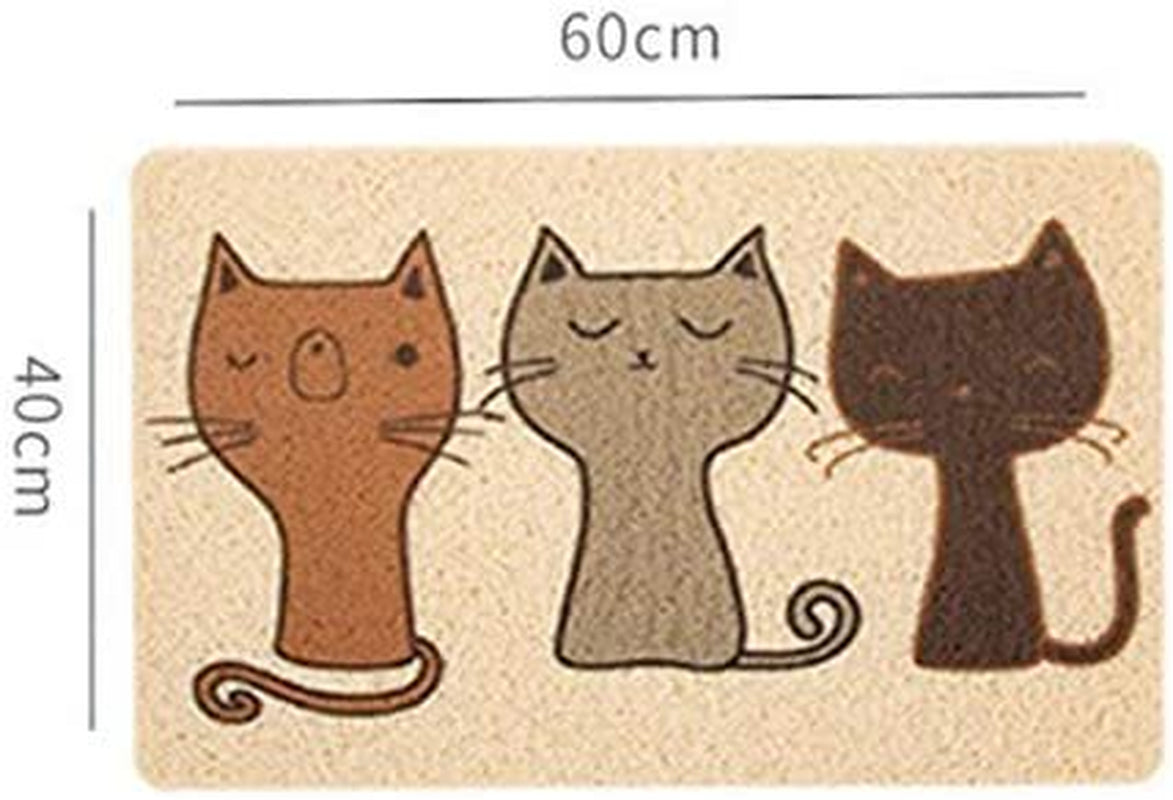 BLUUXIN Cat Litter Mat Cat Litter Mat Cat Litter Box Cat Litter Box Anti-Cat Cage Mat Cat Foot Mat 40 * 60Cm