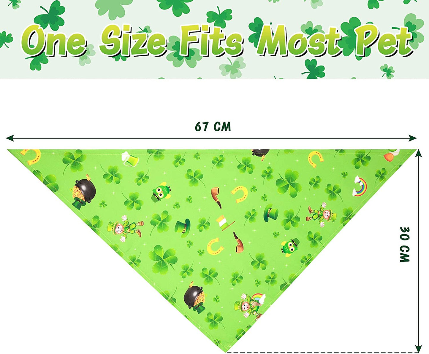 6 Pieces St. Patrick'S Day Dog Bandana Reversible Triangle Bibs Dog Scarf Neckerchief Lucky Shamrock Bandanna for Pets Dogs Cats Animals, 6 Styles Animals & Pet Supplies > Pet Supplies > Dog Supplies > Dog Apparel Geyoga   