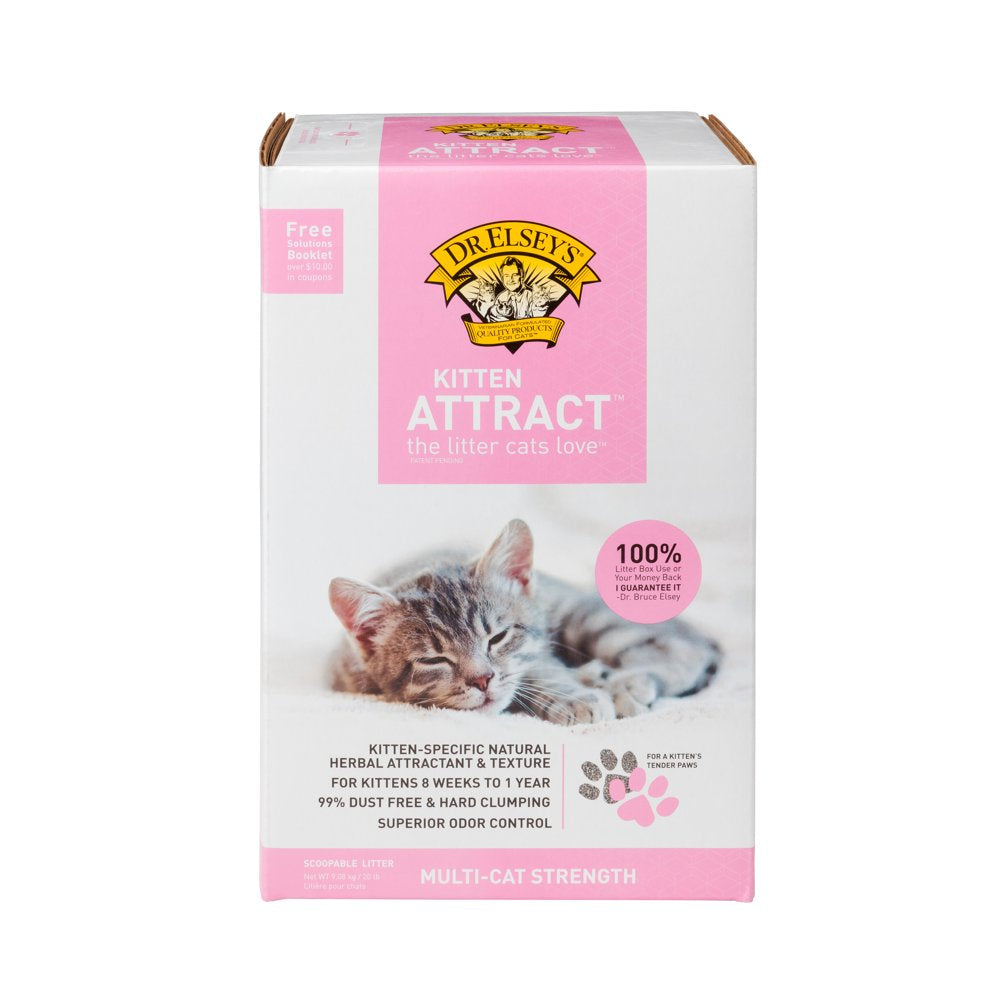 Dr. Elsey'S Precious Cat Kitten Attract Clumping Clay Cat Litter, 20Lb Box Animals & Pet Supplies > Pet Supplies > Cat Supplies > Cat Litter Precious Cat   