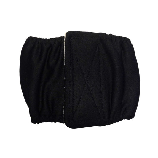 Barkertime Black Waterproof Washable Dog Belly Band Male Wrap - Made in USA Animals & Pet Supplies > Pet Supplies > Dog Supplies > Dog Diaper Pads & Liners Barkertime L  