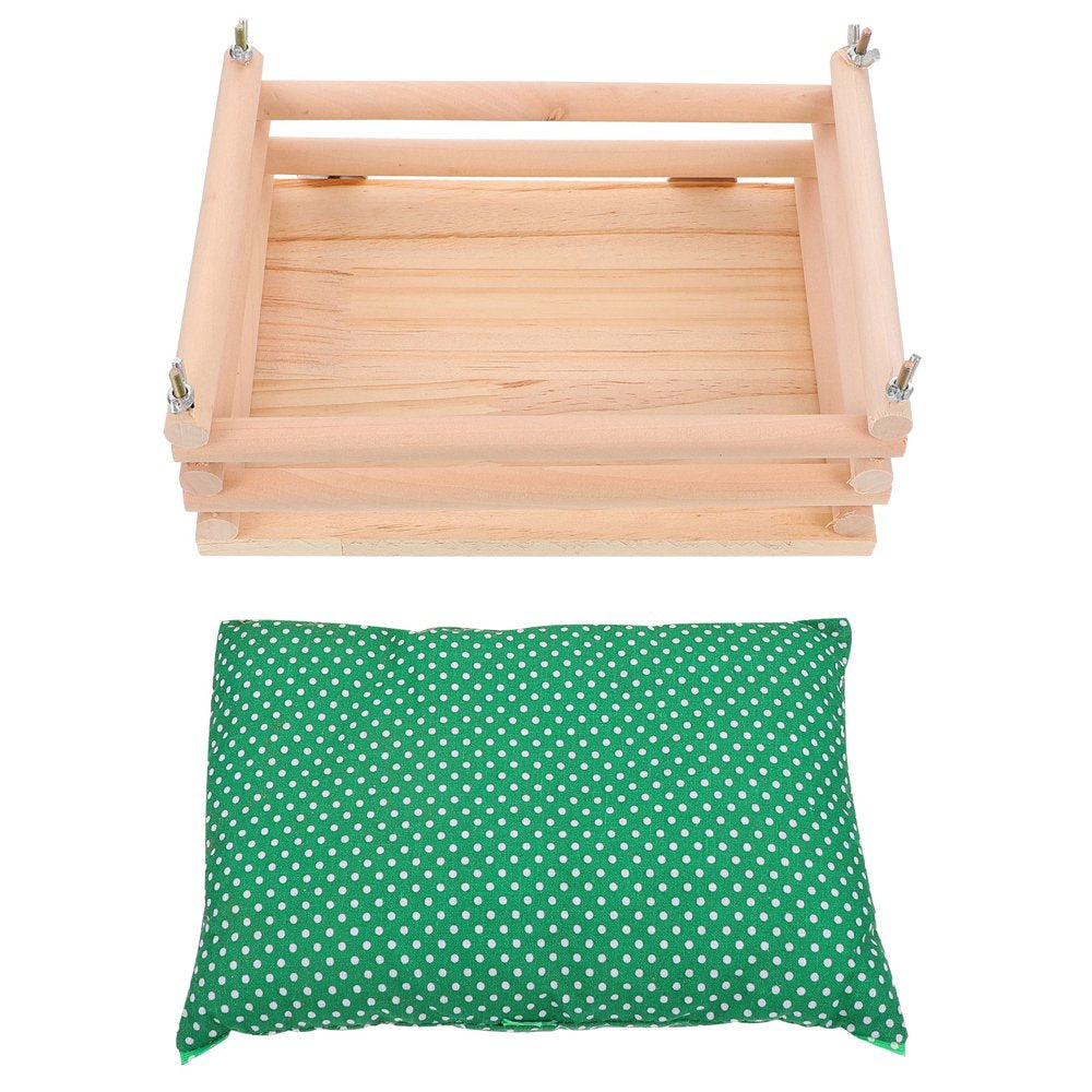 NUOLUX 1 Set Hamster Hammock Small Animal Nest Habitat Wooden Hamster Hut Hamster Cage Animals & Pet Supplies > Pet Supplies > Small Animal Supplies > Small Animal Habitats & Cages NUOLUX   