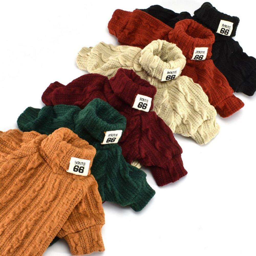 Malisata Winter Dog Knitted Warm Sweaters Coat Pet Thick Clothes Puppy Cozy Apparel Animals & Pet Supplies > Pet Supplies > Dog Supplies > Dog Apparel Malisata   
