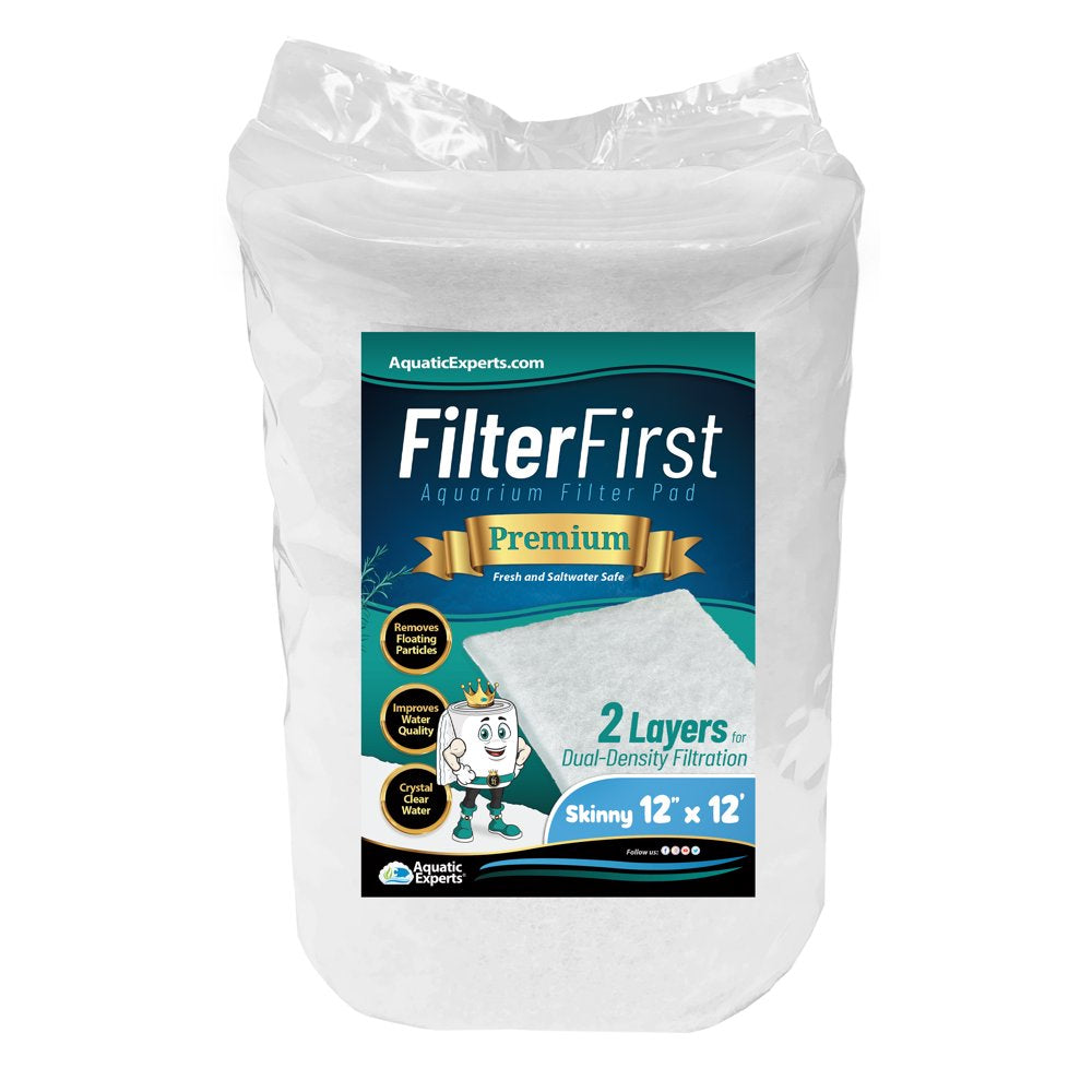 Aquatic Experts - Aquarium Filter Pad, Filterfirst Premium True Dual Density Filter Media Roll, 12'' by 72'' by 1/2'' Animals & Pet Supplies > Pet Supplies > Fish Supplies > Aquarium Filters Aquatic Experts 12" x 12' x 0.50"  