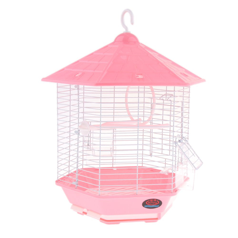 Pavilion-Shaped Pets Bird Cage with Stand K, for Small Animals Parrot Cockatiel Cockatoo Parakeet Finches Indoor and Outdoor Red Animals & Pet Supplies > Pet Supplies > Bird Supplies > Bird Cages & Stands Colcolo Red or Green  