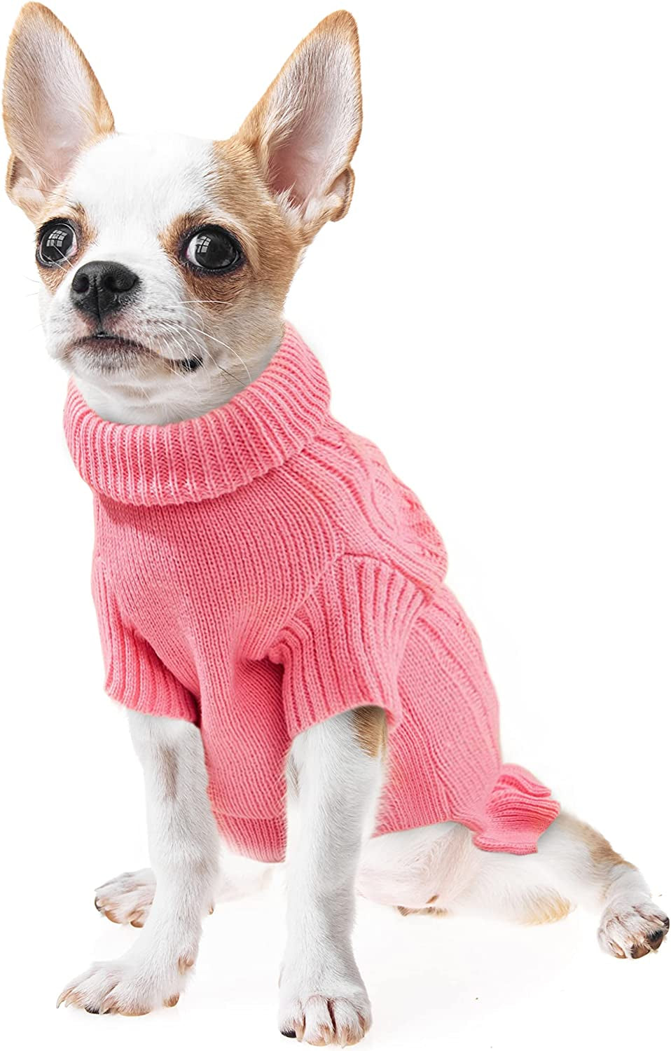 Dog Sweaters for Small Dogs Cute Pet Turtleneck Sweaters Puppy Knitted Sweater Dress Girl Boys Chihuahua Warm Winter Coat Clothes Doggie Outfits Apparel for Yorkie Christmas Animals & Pet Supplies > Pet Supplies > Dog Supplies > Dog Apparel LINHUI   