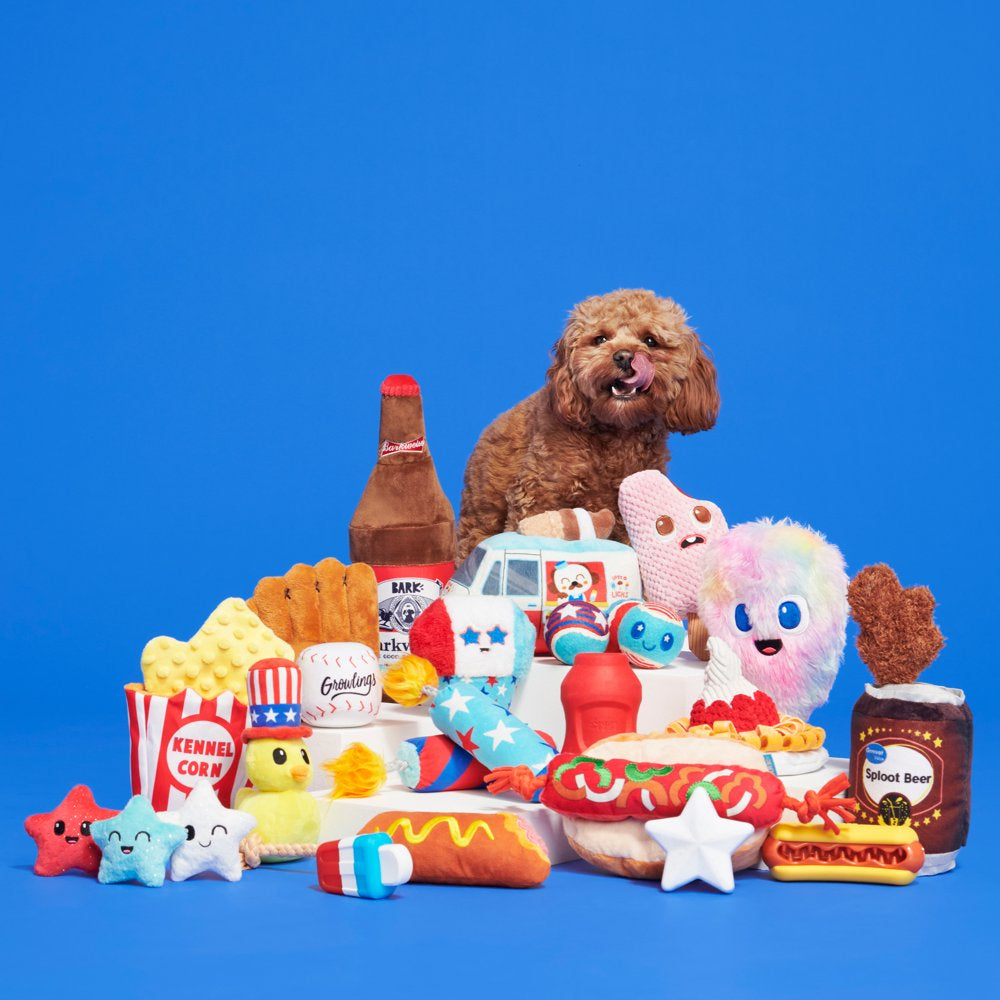 BARK Lots O Licks Truck - Yankee Doodle Dog Toy, with Crazy Crinkle and Packed with Fluff Animals & Pet Supplies > Pet Supplies > Dog Supplies > Dog Toys BARK   