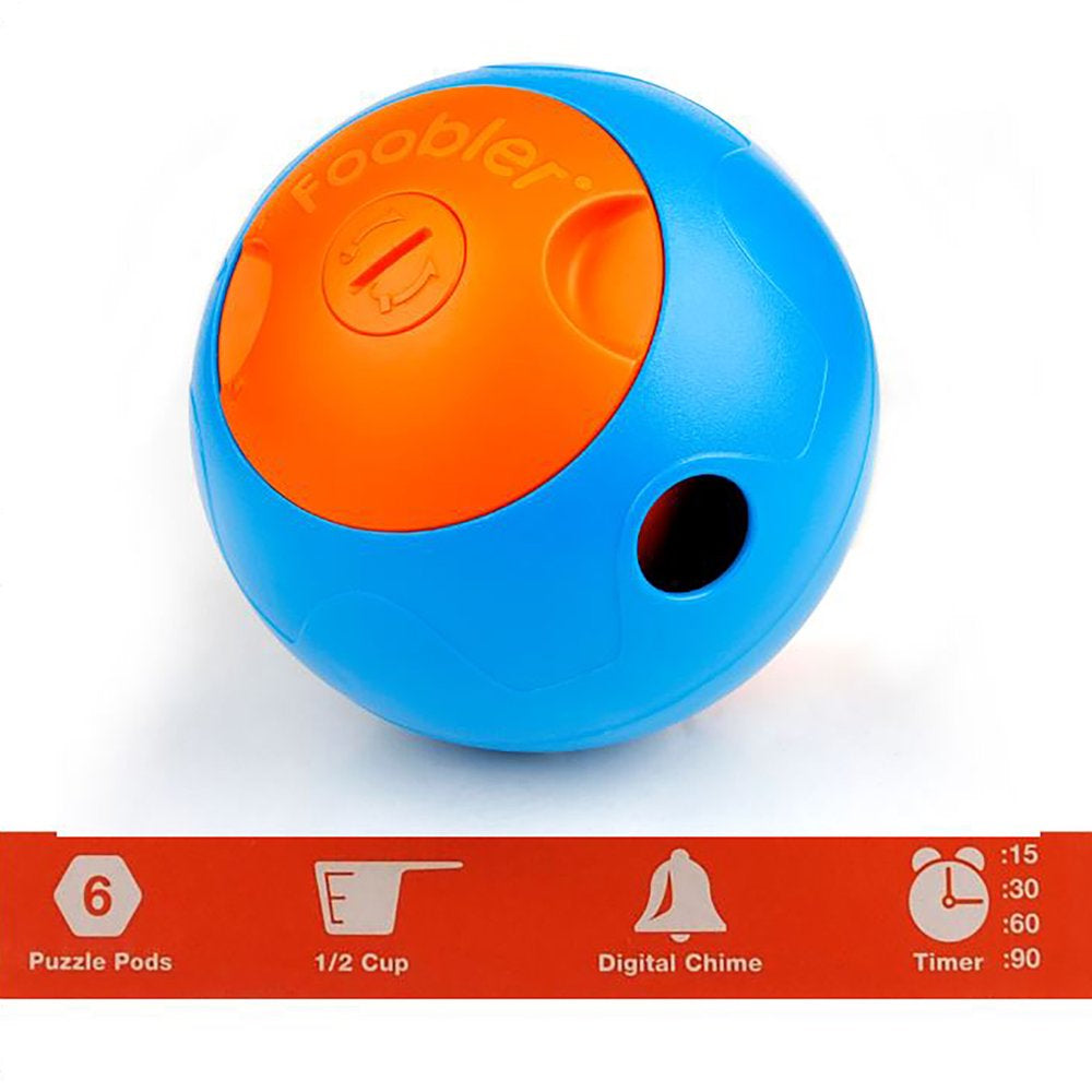 The Foobler Mini Treat Dispensing Toy for Dogs, Blue/Orange Color Animals & Pet Supplies > Pet Supplies > Dog Supplies > Dog Toys L'chic   