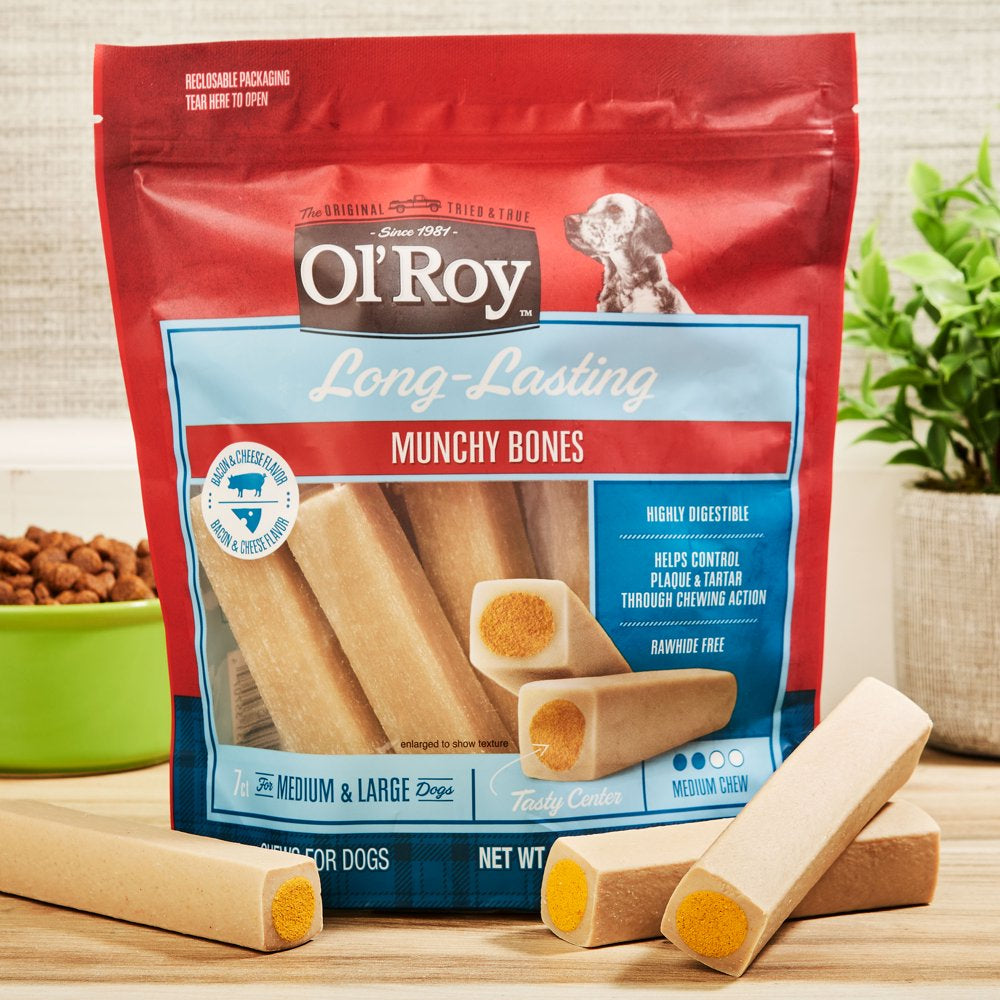 Ol' Roy Bacon & Cheese Munchy Bone Treats for Dogs, 7 Count Animals & Pet Supplies > Pet Supplies > Dog Supplies > Dog Treats Wal-Mart Stores, Inc.   