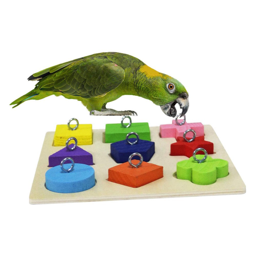 Bird Intelligence Training Toy Parrot Educational Toys Parrot Wooden Block Puzzle Toy for Small and Medium Parrots and Birds Animals & Pet Supplies > Pet Supplies > Bird Supplies > Bird Toys China   