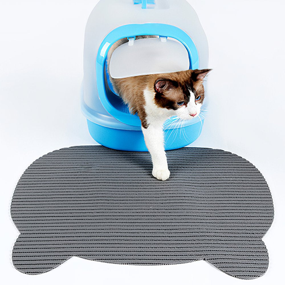 Cat Litter Mat Anti-Slip Trapping Litter Pad Space-Saving Cat Litter Scatter Control Mat Litter Box Pad Gray Cat Litter Blanket for Home Keeping Clean Animals & Pet Supplies > Pet Supplies > Cat Supplies > Cat Litter Box Mats QYMHOODS   