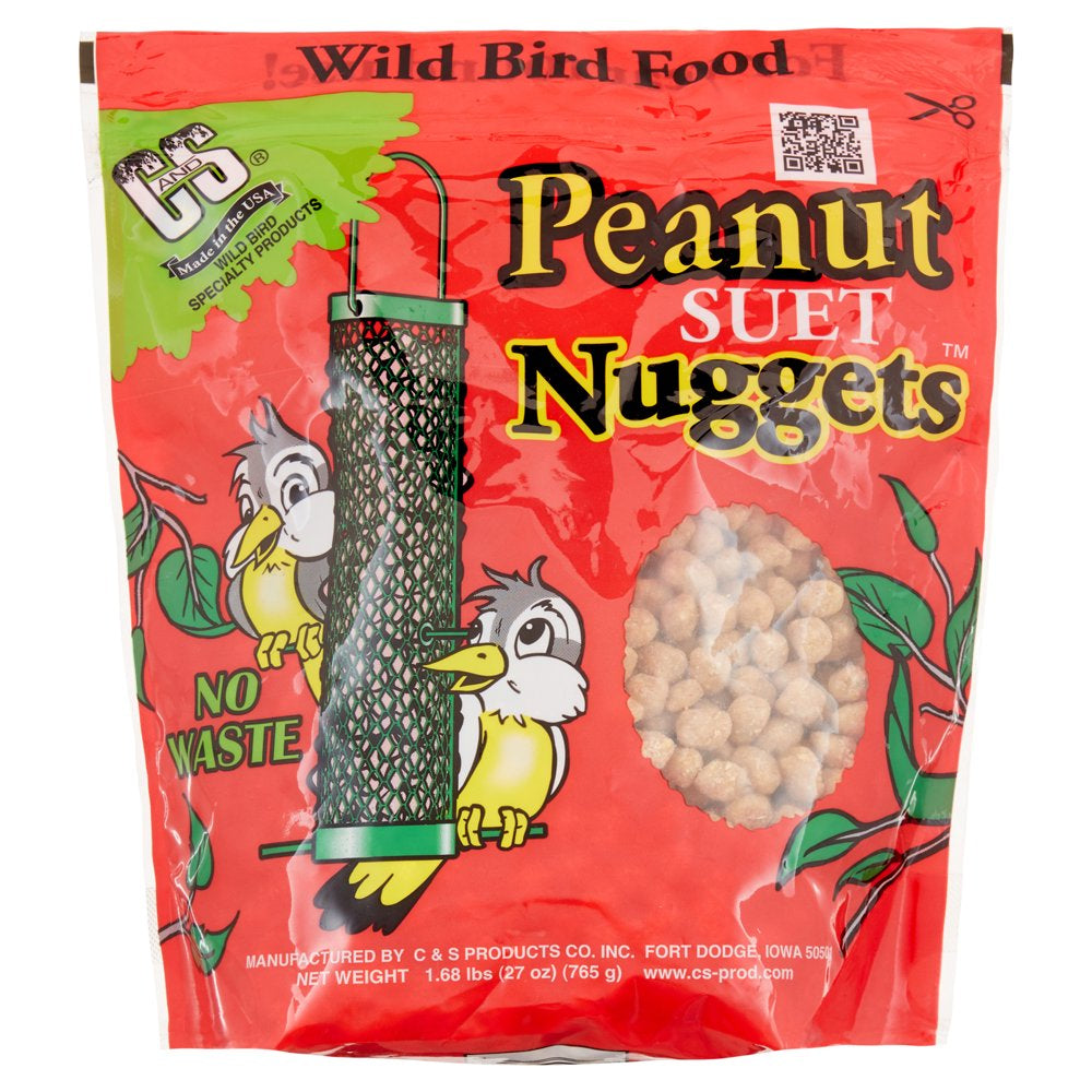 C&S Peanut No-Melt Suet Nuggets, 27 Oz, Wild Bird Food Animals & Pet Supplies > Pet Supplies > Bird Supplies > Bird Food Central Garden and Pet   