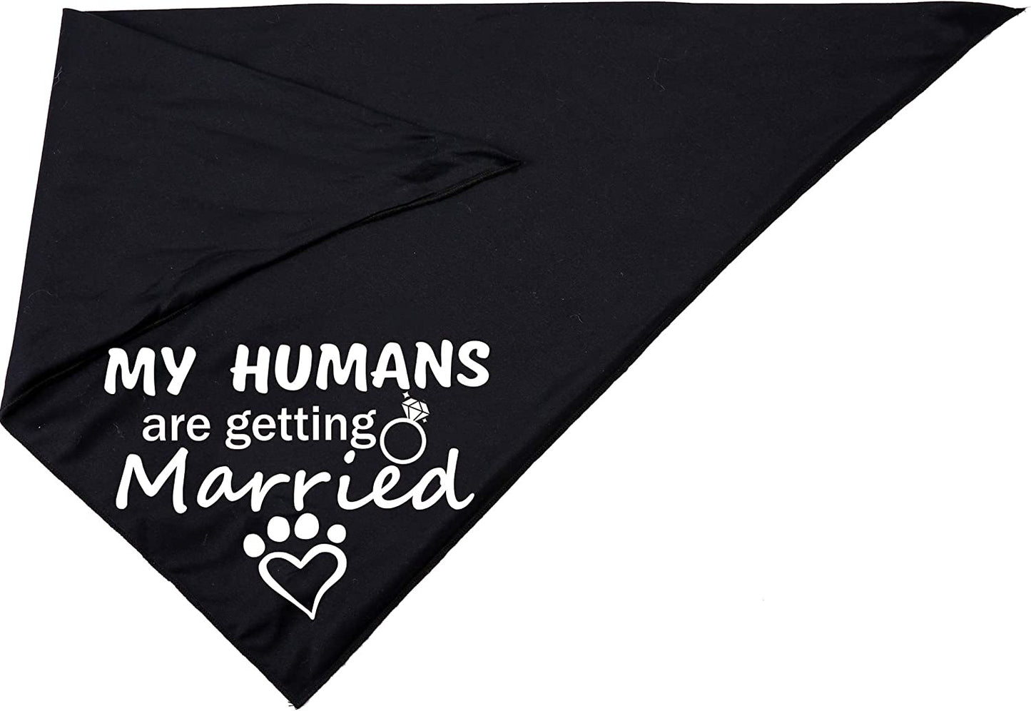 Pawskido My Humans Are Getting Married Dog Bandana, Dog Wedding Bandana,Reversible Triangle Bibs Pet Scarf Animals & Pet Supplies > Pet Supplies > Dog Supplies > Dog Apparel Pawskido   