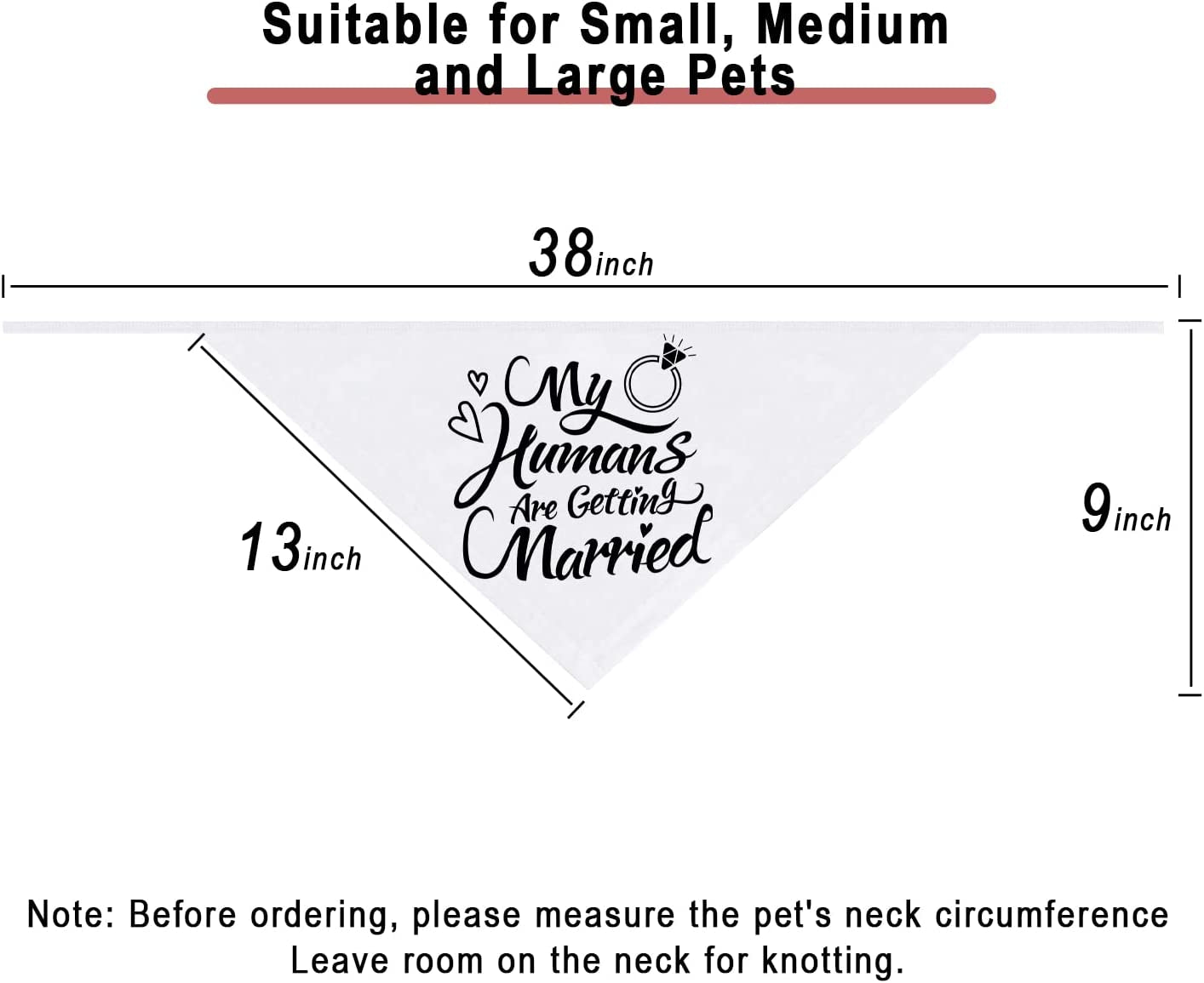 Engagement Gift, My Humans Are Getting Married Dog Bandana, Wedding Photo Prop, Pet Scarf, Dog Engagement Announcement, Pet Accessories (Black) Animals & Pet Supplies > Pet Supplies > Dog Supplies > Dog Apparel Dzmodz   