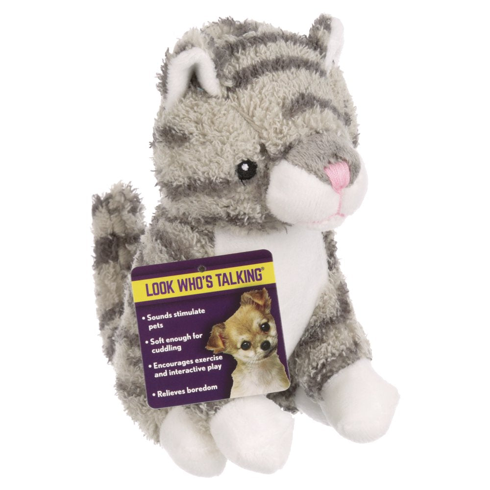 Multipet Look Who'S Talking Plush Cat Dog Toys Animals & Pet Supplies > Pet Supplies > Dog Supplies > Dog Toys Multipet International   