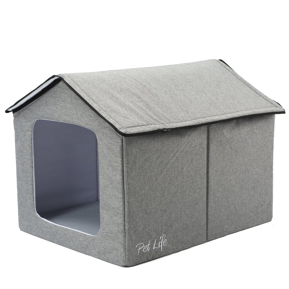 Pet Life 'Hush Puppy' Collapsible Electronic Heating and Cooling Smart Pet House Animals & Pet Supplies > Pet Supplies > Dog Supplies > Dog Houses Pet Life S Gray 
