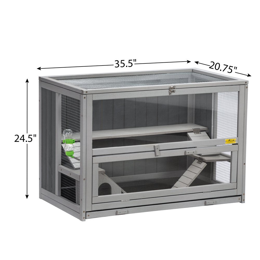 Coziwow Hamster Cage Wooden Rat House Small Animal House W/Tray Animals & Pet Supplies > Pet Supplies > Small Animal Supplies > Small Animal Habitats & Cages Coziwow   