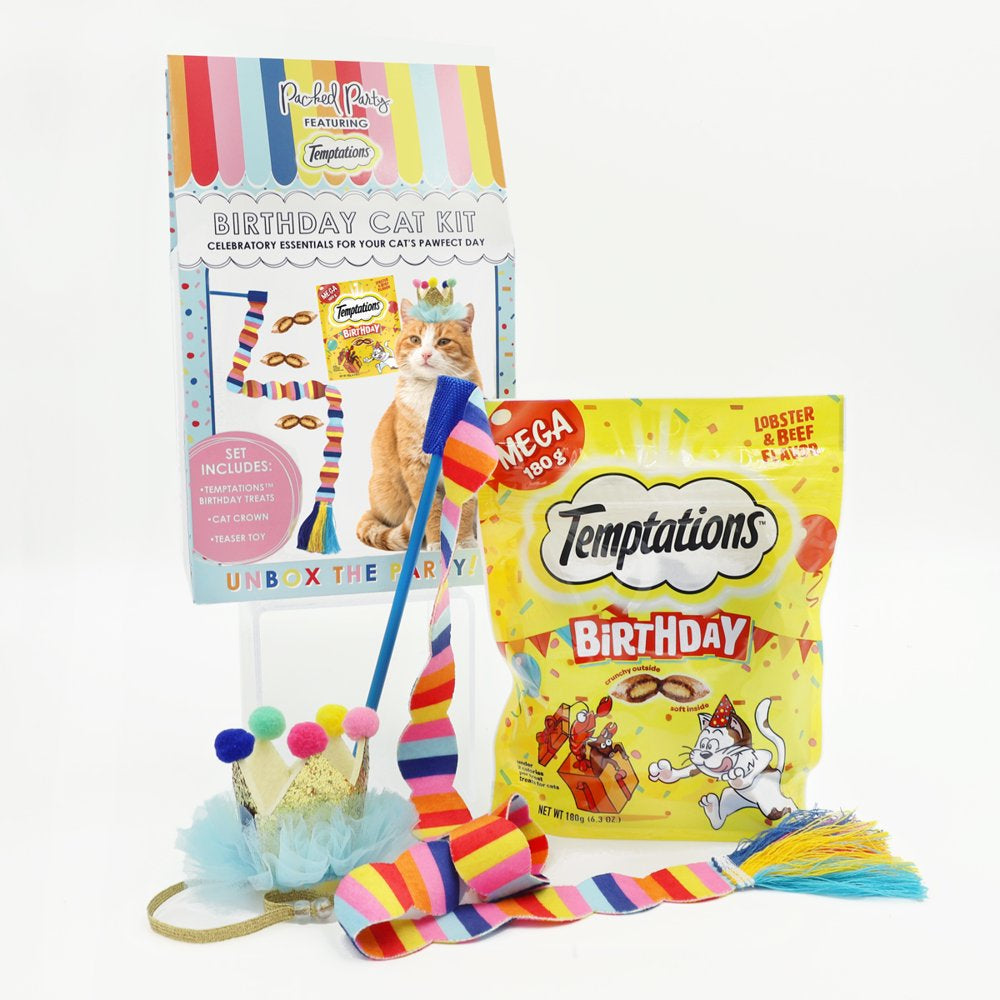 Packed Party Cat Birthday Box with Cat Treats, Toy & Accessory Animals & Pet Supplies > Pet Supplies > Cat Supplies > Cat Toys Packed Party   