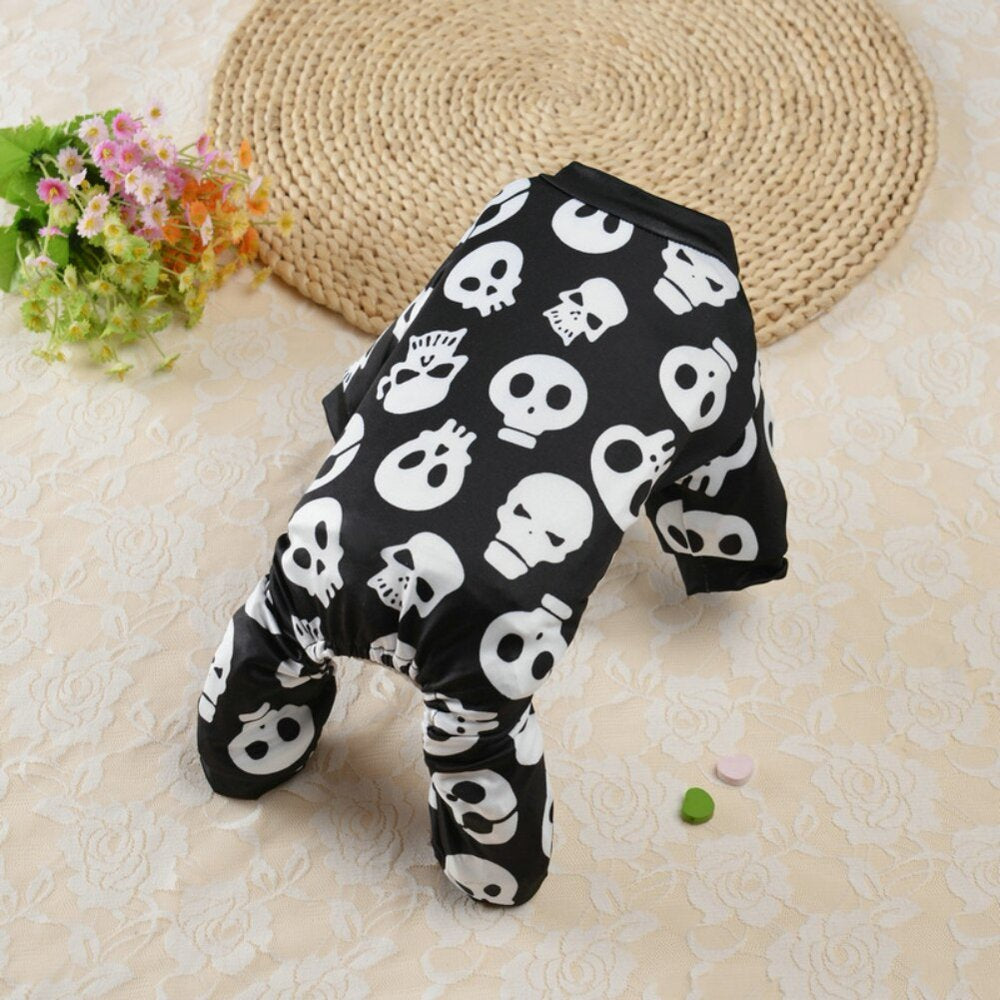 Halloween Dog Jumpsuit Pet Pajamas Clothes Dog Skull Puppy Rompers Bodysuit Halloween Style Puppy Clothes Shirt Dog Apparel Jumpsuit for for Pet Puppy Dog Cat (Orange,Xl) Animals & Pet Supplies > Pet Supplies > Cat Supplies > Cat Apparel BSDFS068 Black S 