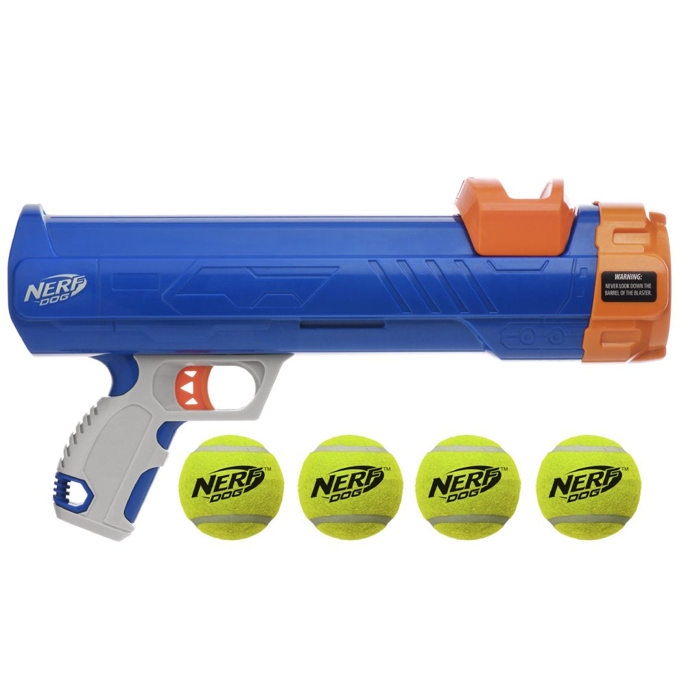 Nerf Dog 16” Tennis Ball Blaster Dog Toy with 4 Balls Animals & Pet Supplies > Pet Supplies > Dog Supplies > Dog Toys Gramercy Products   