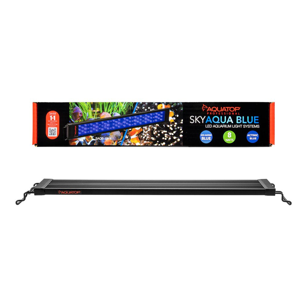 Aquatop LED Aquarium Blue Light, Actinic Spectrum, Fits 12-18 Inch Tank, Skyaqua Blue, UL & CSA, SAQB-1218 Animals & Pet Supplies > Pet Supplies > Fish Supplies > Aquarium Lighting Aquatop 12-18 inches  