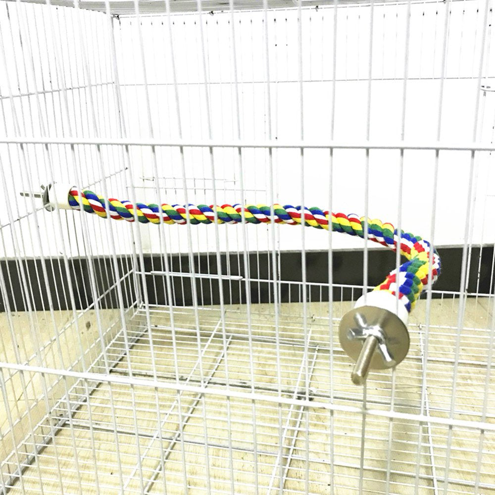 Colorful Bird Rope Toy Cage Accessories Comfy Perch Parrot Toys for Cotton Bungee Bird Toy Bite Toy Cotton Rope Toy Pet Supplies 40CM Animals & Pet Supplies > Pet Supplies > Bird Supplies > Bird Cage Accessories Popvcly   