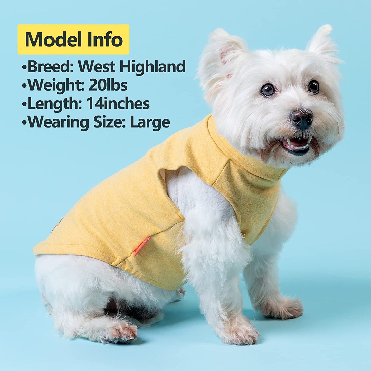 KYEESE 2Pack Dog Coat Turtleneck Stretchy Dog Sweater Super Soft Dog Cold Weather Coat for Small Dogs in Sleeveless Design, Yellow,L Animals & Pet Supplies > Pet Supplies > Dog Supplies > Dog Apparel kyeese   