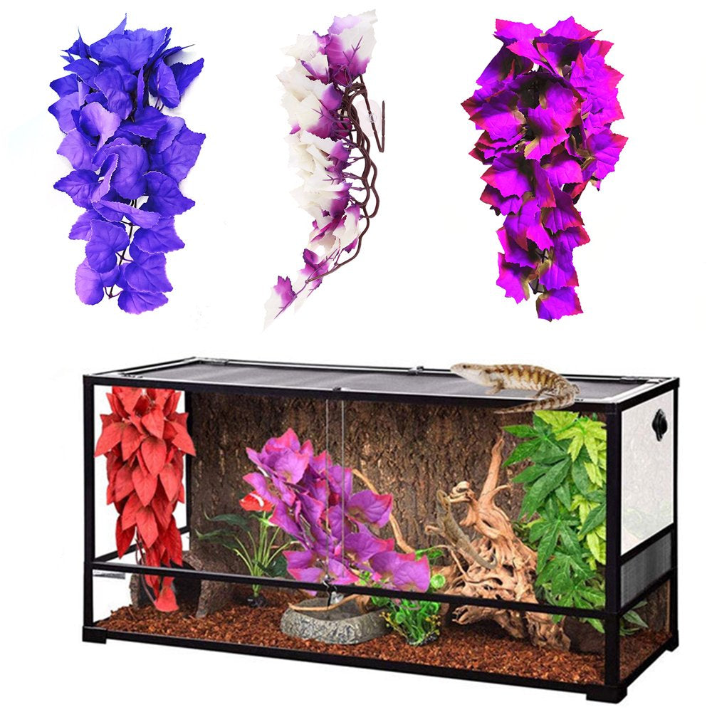 BINYOU Reptile Plants Amphibian Hanging Plastic Plants Safe Resin Material Non Toxic for Pet Habitat Decorations 12 Inches Animals & Pet Supplies > Pet Supplies > Small Animal Supplies > Small Animal Habitat Accessories BINYOU   