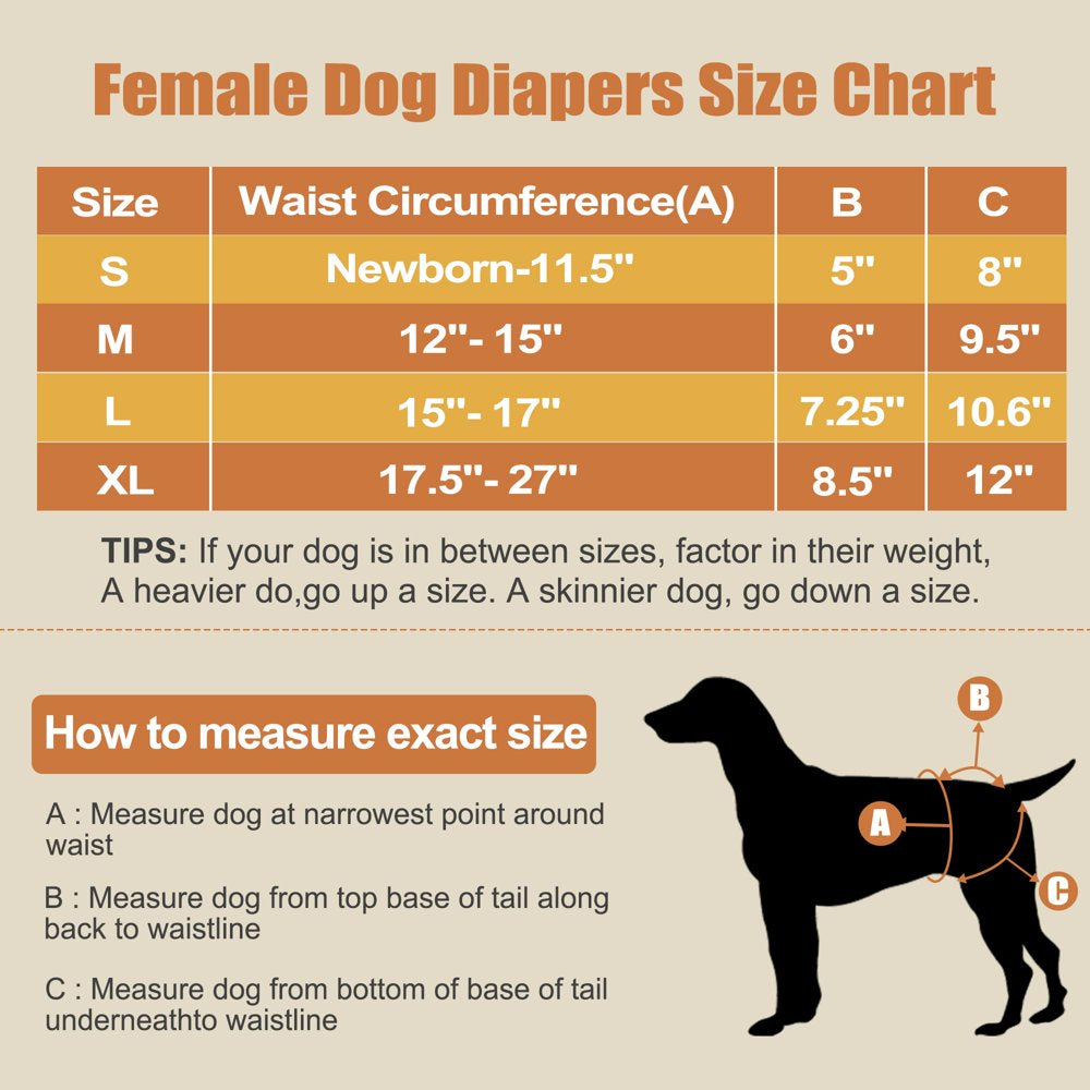 Washable dog diapers top female