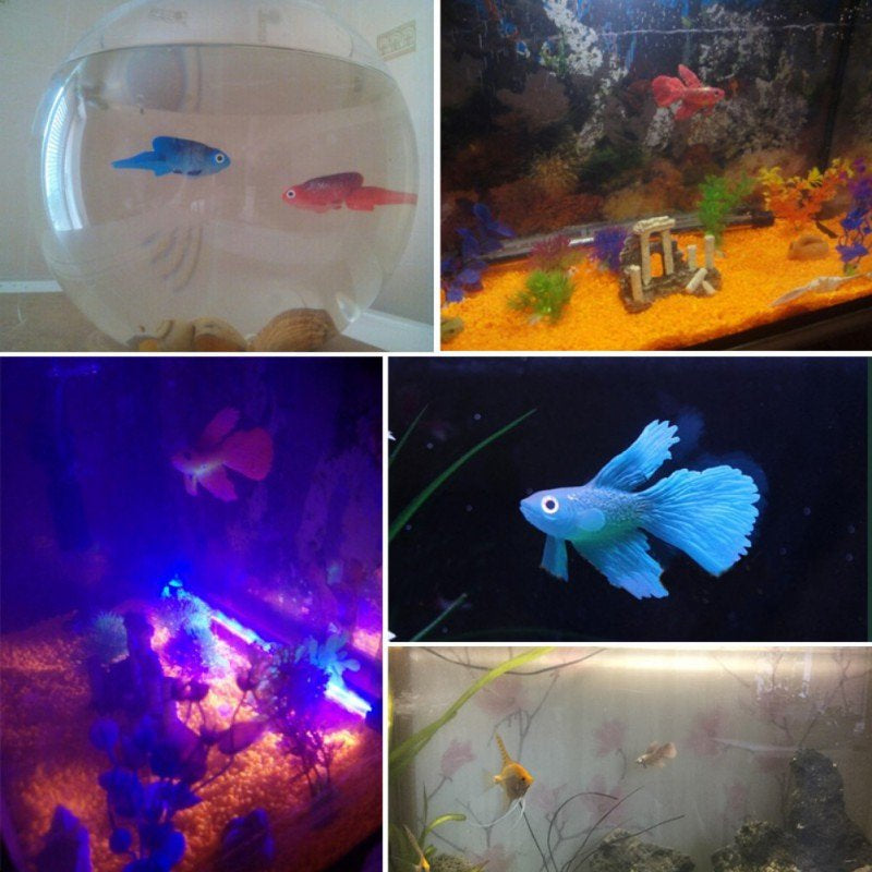 Artificial Fish Aquarium Silicone Fish Floating Glowing Fake Fish for – KOL  PET