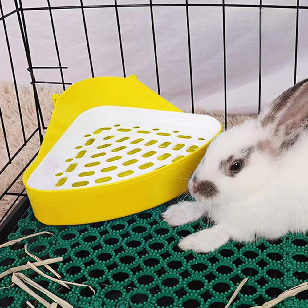 Fovolat Bunny Corner Litter Pan Small Animal Litter Cage Potty Trainer Bunny Toilet Litter Cage Box for Guinea Pigs Chinchilla Ferret Hedgehog Small Animals Famous Animals & Pet Supplies > Pet Supplies > Small Animal Supplies > Small Animal Bedding Fovolat   