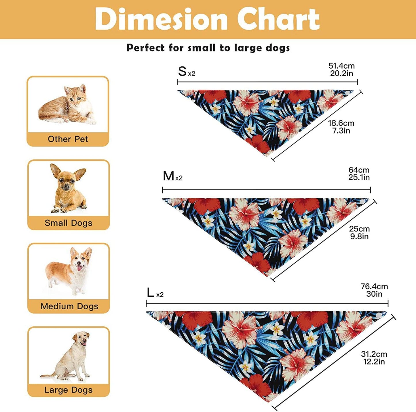Red Pink Hibiscus Flower Hawaiian Dog Bandanas 2 Pack Triangle Reversible Scarf Bibs for Dogs Washable Small Medium Large Pet Puppy Birthday Party Holiday Props for Dog Cat Lovers Gift L Animals & Pet Supplies > Pet Supplies > Dog Supplies > Dog Apparel AMmao   